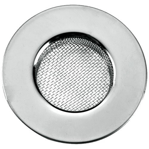 Metaltex 2.95" Stainless Steel Drain Sieve, Silver/Black