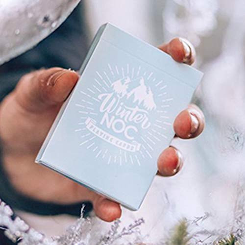 SYNCSPIKE Winter NOC Glacier Ice Blue Playing Cards Deck  Clear Protective Playing Cards case