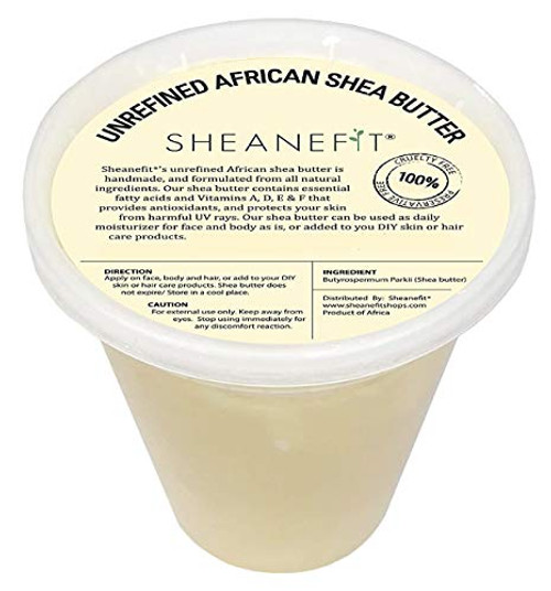 Raw Unrefined African Shea Butter 8oz 16oz 32oz Containers by Sheanefit Ivory 30oz Raw Unrefined African Shea Butter 8oz 16oz 32oz Containers by Sheanefit Ivory 30oz