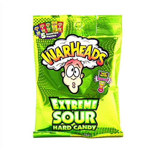 Warheads Extreme Sour Hard Candy Assorted Flavors 2 Oz Pack of 3