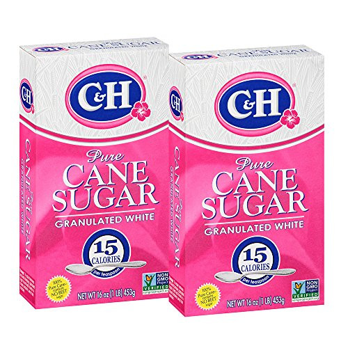 CH Pure Cane Granulated White Sugar 1 lb Pack of 2
