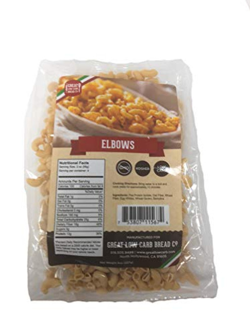 2 Packs Low Carb Pasta Great Low Carb Bread Company 8 oz Elbows