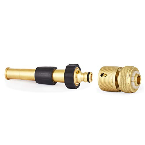 PLG Solid Brass Twist Nozzle HeavyDuty Brass Adjustable Hose Nozzle Adjustable Spray Patterns