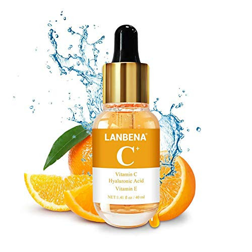 Vitamin C Serum LANBENA Moisturizing Serum with Hyaluronic Acid Niacinamide Retinol  Natural Anti Aging Brighten Skin Moisturizing Antioxidation 137 Fl oz