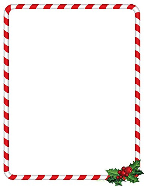 Great Papers! Candy Cane Holly Holiday Letterhead 85 x 11 80 sheets 2018020