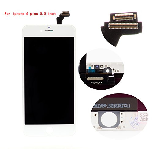 Front Glass LCD Screen Replacement Digitizer Assembly Frame Full Set Display Touchscreen for iPhone 6 Plus 55 Inches White
