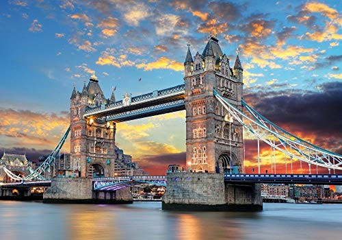 Arte Vita Tower Bridge Puzzle London Large Paper Puzzle 1000 Pieces Jigsaw Puzzle Kids Adult