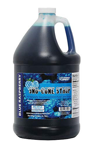 Concession Express Pure Cane Sugar Snow Cone Syrup Blue Raspberry