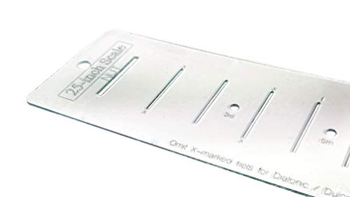 25inch Fretting Scale Marking Template for Guitars  LasercutAcrylic  Popular Scale used on NationalTM and Paul Reed SmithTM Guitars