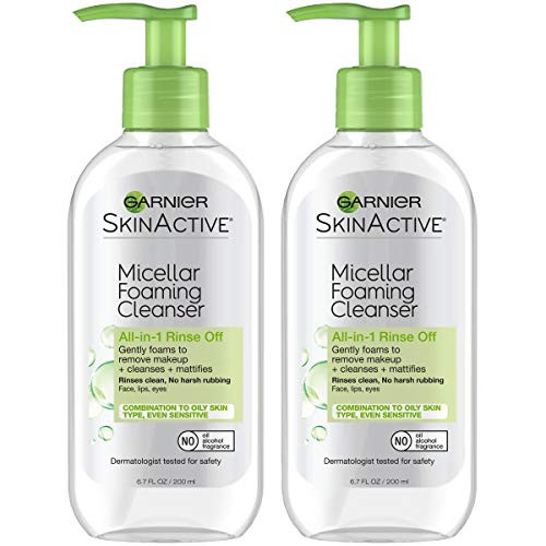 Garnier SkinActive Micellar Foaming Face Wash for Oily Skin 67 Fl Oz Packaging May Vary Pack of 2