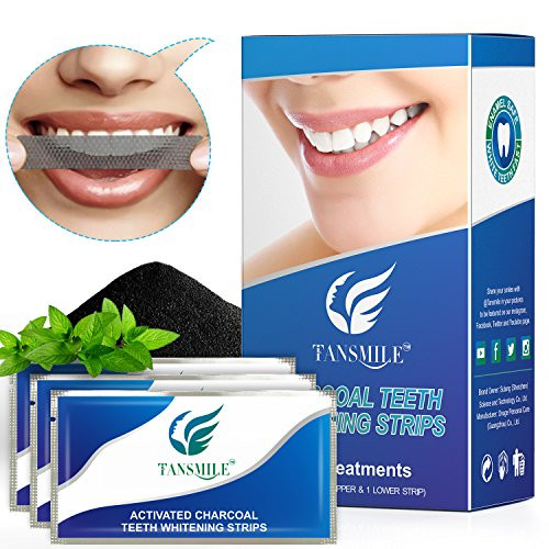 Charcoal Teeth Whitening Strips Tansmile White Whitestrips Dental Teeth Whitening Strips Kit Elastic Gel Charcoal Teeth Whitener Strips 14 Treatments