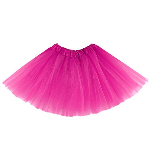 belababy Girl Tutu Skirt 3 Layered Fluffy Tutus Ballet Dance Dress Up for 28 Years Children Rose