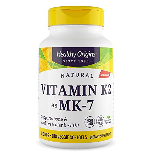 Healthy Origins Vitamin K2 As MK7 Supplement 100 mcg 180 Count
