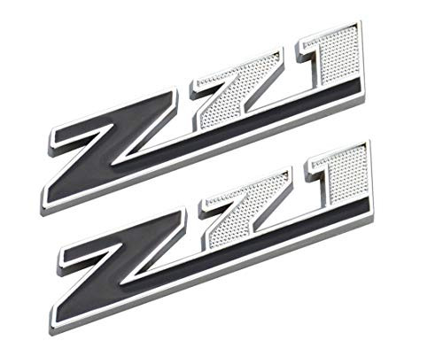 Aimoll 2pcs Small Size Z71 Emblems3D Aolly Decal Emblems for GMC Chevy Silverado Sierra Suburban Colorado Chrome Black