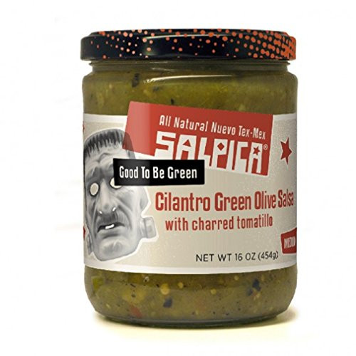 Salpica Cilantro Green Olive with Charred Tomatillo Medium 16 oz Pack of 6