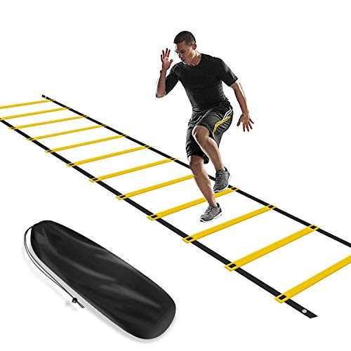 KIKILIVE Agility Ladder Speed Agility Training Footwork Equipment 12 Rung with Carrying Bag for Sports Soccer Football Exercise Fitness