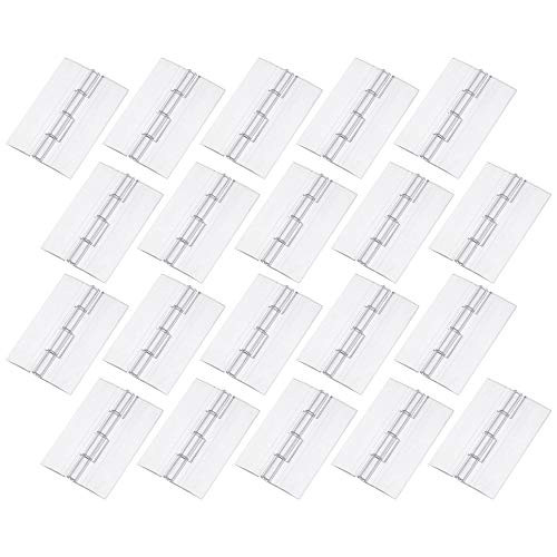 Bluecell 20pcs Clear Acrylic Plexiglass Lucite Hinge 65x41MM