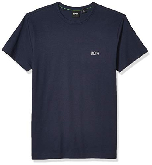 BOSS HUGO BOSS Mens Modern Fit Basic Single Jersey TShirt Navy Medium