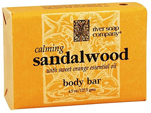 River Soap Co Sandalwood Soap Triple Milled All Vegetable 45 oz River Soap Co Sandalwood Soap Triple Milled All Vegetable 45 oz
