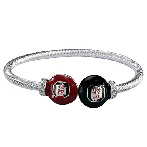 SANDOL South Carolina Gamecocks Brady Cuff Bracelet with Double Circle Logo