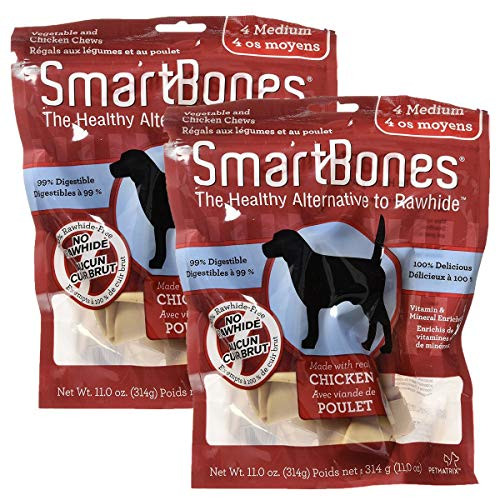 SmartBones NORawhide Chicken Medium Dog Chews