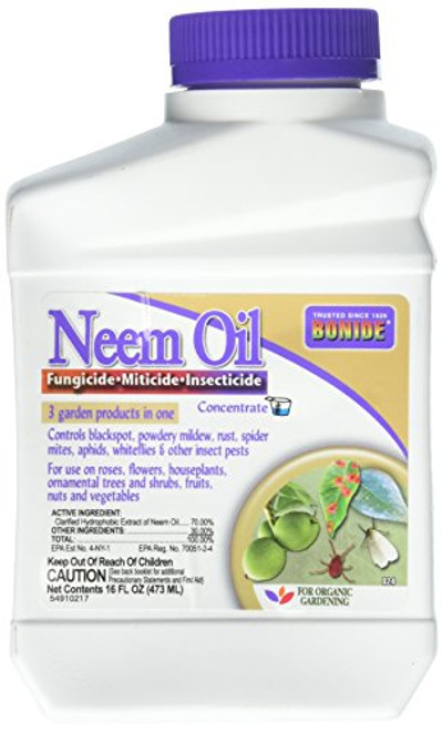 Bonide 037321000242 Neem Oil Fungicide Miticide Insecticide Concentrate 16 fl. oz