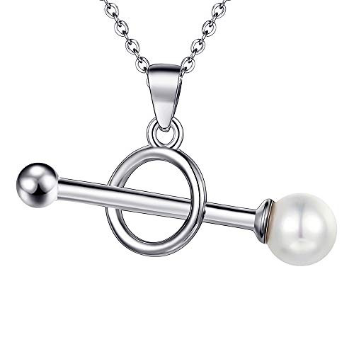 EURYNOME 925 Sterling Silver Circle Single Pearl Pendant Necklace Jewelry Gifts for Women Girls Her EURYNOME 925 Sterling Silver Circle Single Pearl Pendant Necklace Jewelry Gifts for Women Girls Her