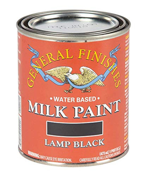 General Finishes Water Based Milk Paint 1 Pint Lamp Black