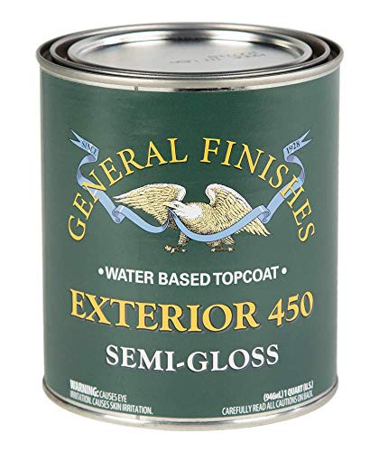 General Finishes Exterior 450 Water Based Topcoat 1 Quart SemiGloss