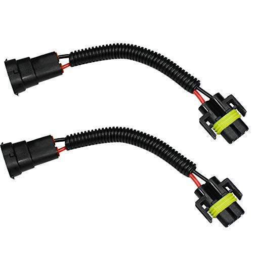 YUNPICAR H8 H11 Extension Wiring Harness Pigtail Socket Adapter Male and Female Connector for Headlight Fog Light H11 Converter Wiring