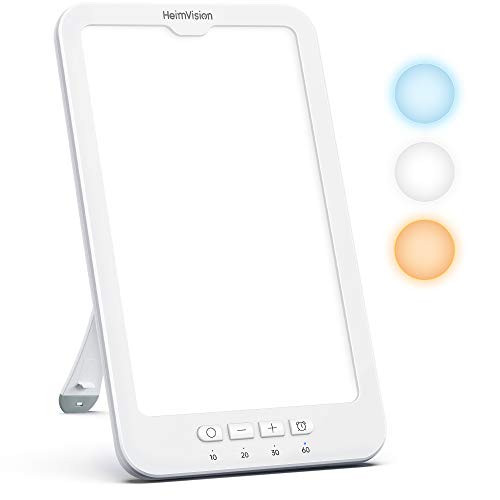Light Therapy Lamp HeimVision UVFree 10000 Lux Happy Light Touch Control with 3 Color Temperature 5 Adjustable Brightness Levels 4 Timer Function Memory Function for HomeOffice Use