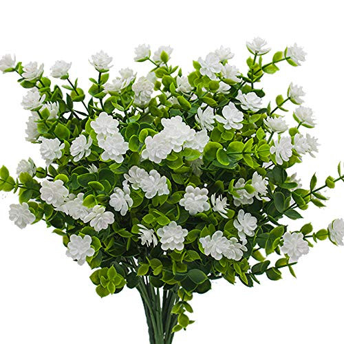 Artificial Flowers Fake Outdoor UV Resistant Plants Faux Plastic Greenery Shrubs Indoor Outside Hanging Planter Home Kitchen Office Wedding Garden Decor Artificial Flowers Fake Outdoor UV Resistant Plants Faux Plastic Greenery Shrubs Indoor Outside Hanging Planter Home Kitchen Office Wedding Garden Decor