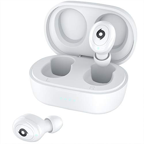 Wireless Earbuds Bluetooth Earbuds Bluetooth 50 Stereo True Wireless Bluetooth Earbuds Headphones Headset Earphones Earpiece with Charging Case Builtin Microphones White