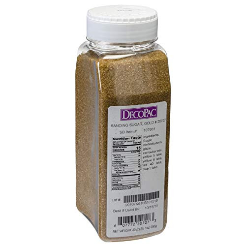 Sparkling Gold Sugar Confetti Sprinkles 33 oz Pearlized Food Decorative Cake Decoration