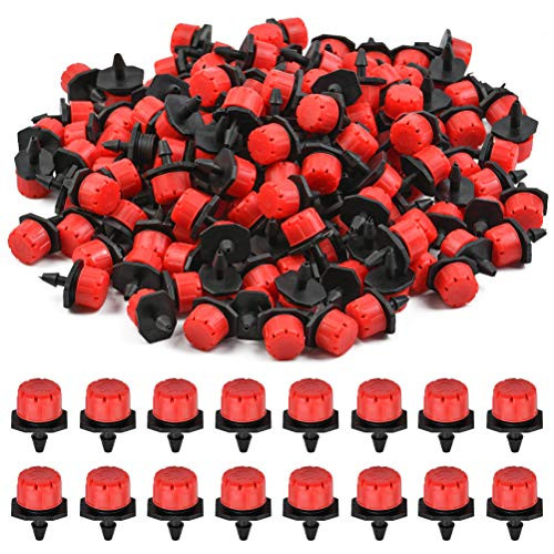 QLOUNI 150pcs Adjustable Irrigation Drippers Sprinklers 14 Inch Emitter Dripper Micro Drip Irrigation Sprinklers for Watering System
