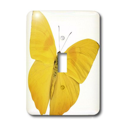 3dRose lsp_33264_1 Butterfly Yellow Toggle Switch Multi-Color