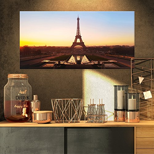 Brown Silhouette of Paris Paris Eiffel Tower Cityscape Home Decor Wall Canvas Art Wall Photgraphy Artwork Print