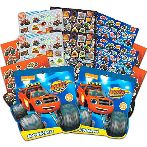 Blaze and the Monster Machines Party Supplies Stickers Pack ~ 600 Assorted Blaze Stickers 16 Party Favors Sheets