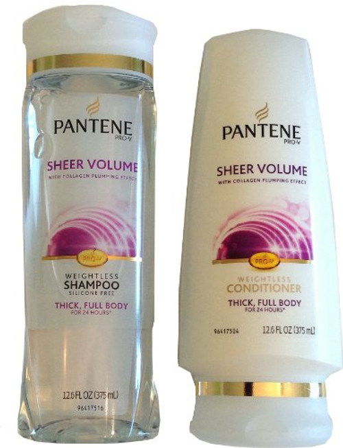 Pantene ProV Sheer Volume Weightless Bundle Shampoo and Conditioner 126 Fl Oz Pantene ProV Sheer Volume Weightless Bundle Shampoo and Conditioner 126 Fl Oz