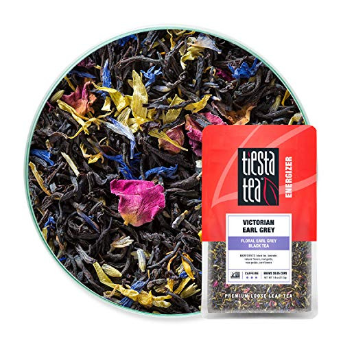 Tiesta Tea  Victorian Earl Grey Loose Leaf Floral Earl Grey Black Tea High Caffeine Hot  Iced Tea 18 oz Pouch  25 Cups Natural Flavored Black Tea Loose Leaf