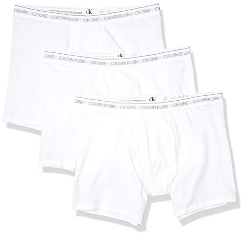 Calvin Klein Mens Underwear CK One Cotton Boxer Briefs WhiteWhiteWhite M