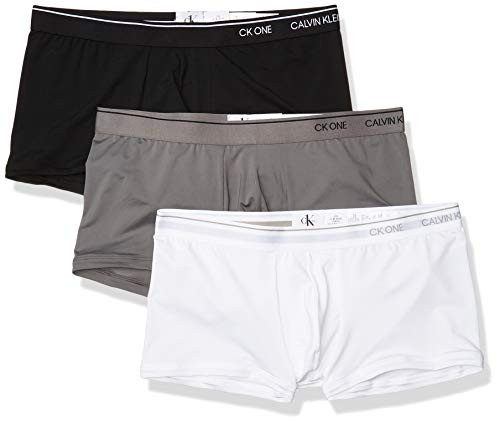 Calvin Klein Mens Underwear CK One Micro Low Rise Trunks WhiteBlackGrey Sky L
