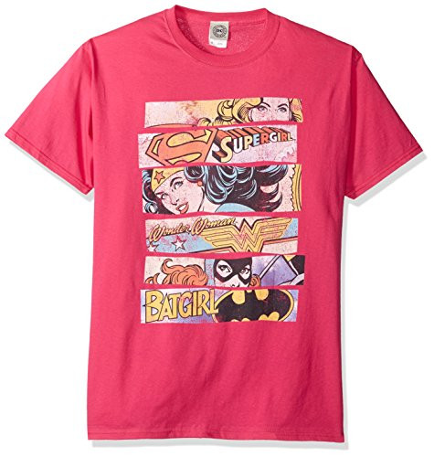 DC Comics Mens Short Sleeve TShirt Hot Pink Medium