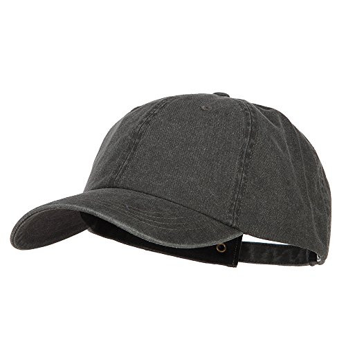 e4Hatscom Big Size Washed Pigment Dyed Cap  Black OSFM