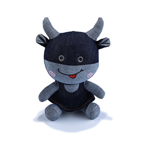 Cowlture Handmade Denimal Stuffed Cute Cow Doll Denim Plush Toy Gift Dress with Skirt 115