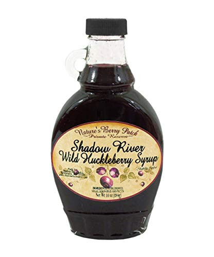 Shadow River Wild Huckleberry Gourmet Berry Syrup With Real Fruit Pieces 10 oz Jar