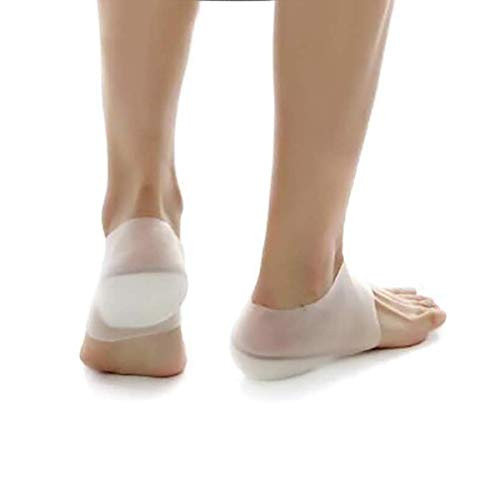 UWIOFF 2Pcs Height Increase Insoles Silicone Height Increase Socks for Women Men Invisible Soft Gel Heel Lift Pads Heel Cushion Inserts Taller Height Lift Shoes Insole