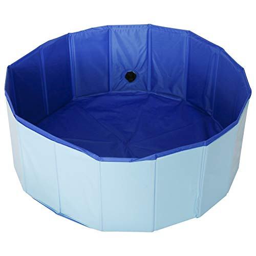 Homend PVC Pet Swimming Pool Portable Foldable Pool Dogs Cats Bathing Tub Bathtub Wash Tub Water Pond Pool Blue 160x30cm63x12