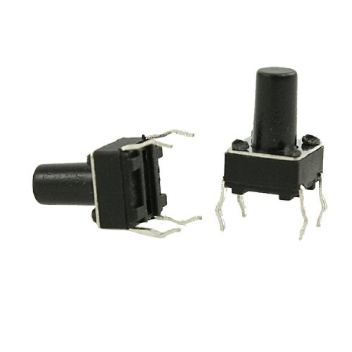 uxcell 100 Pcs 6 x 6mm x 95mm PCB Momentary Tactile Tact Push Button Switch 4 Pin DIP