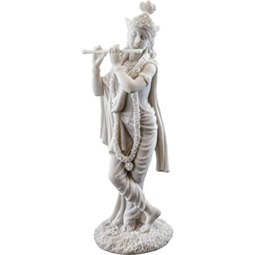 Top Collection Krishna Statue Hindu God of Love and Divine Joy Sculpture in Premium White Marble Finish 10Inch Collectible Figurine Top Collection Krishna Statue Hindu God of Love and Divine Joy Sculpture in Premium White Marble Finish 10Inch Collectible Figurine